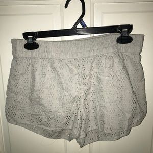 gray shorts from aerie